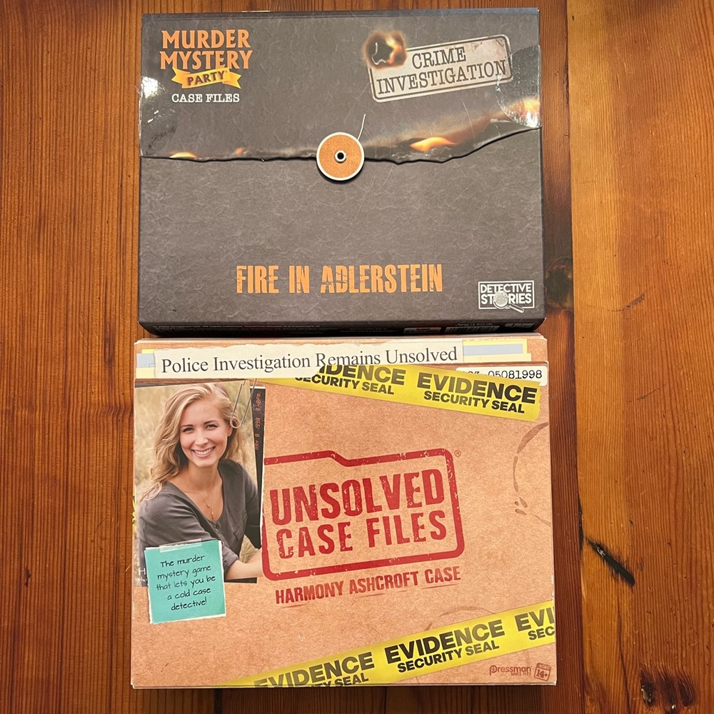 Unsolved case file murder mystery set of 2
